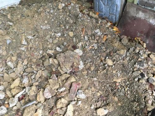 Rubble and Soil Build Up